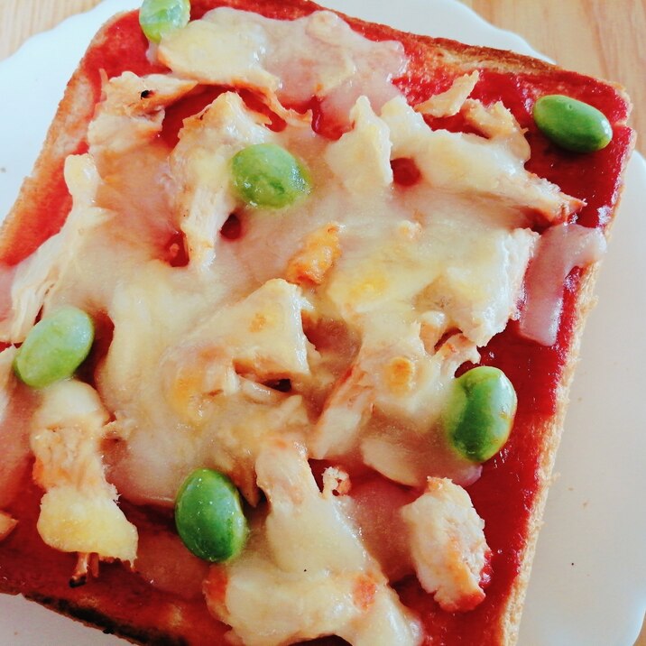 ささみと枝豆のケチャップチーズトースト レシピ 作り方 By はじゃじゃ 楽天レシピ